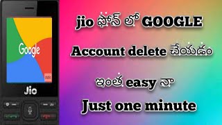 How to remove Google account in jio phone Telugu 2022 jsl techdaym screenshot 1