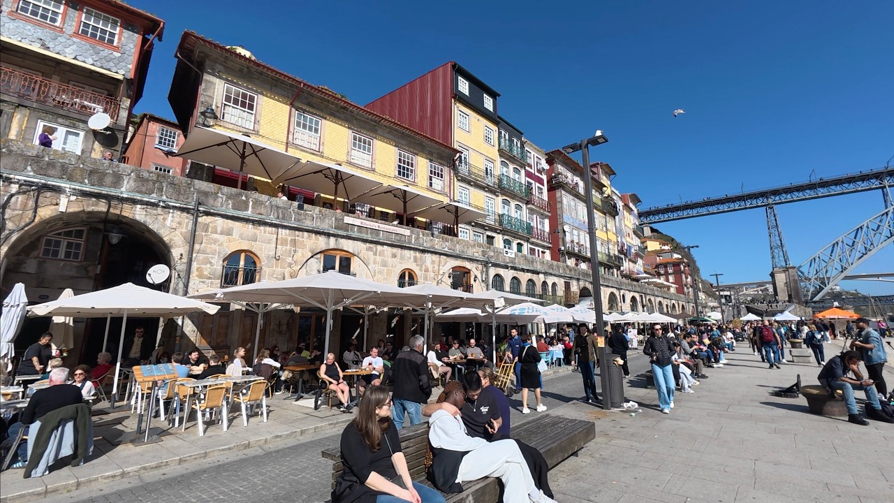 Unforgettable Porto Walking Tour 4K HDR 🇵🇹  Train Station, Bridge, Gaia Douro & Ribeira