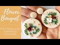 Flower Bouquet | Polymer Clay Embroidery Earrings Tutorial