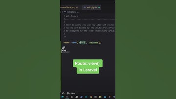 Route view() in Laravel #laravel #webdevelopment #development #tricks #tips #programming #website