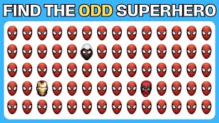 Find the odd Emoji Out Superheroes Edition | Marvel & DC | Easy, Medium, Hard