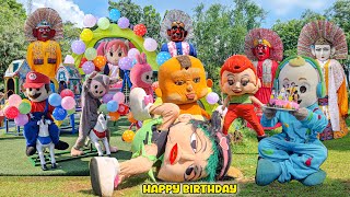 HAPPY BIRTHDAY |  Lagu Anak-anak Ceria Bersama Badut Lucu & Ondel-Ondel