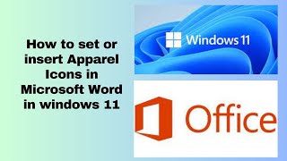 How to set or insert Apparel Icons in Microsoft Word in windows 11 screenshot 2