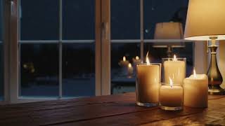 🌙 24/7 Relaxing Snow Window Ambience | Calm Night • Deep Sleep • Peaceful Mind ❄️