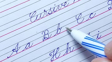 Cursive writing a to z with a ball pen | Cursive Capital & small letters abcd | Cursive handwriting