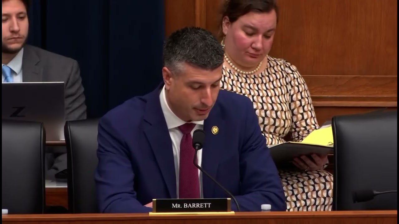 Barrett Addresses Panel During T&I Economic Development Subcommittee Hearing 