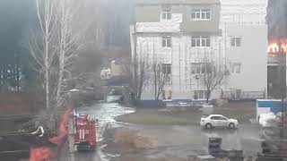 Пожар на тюменском водоканале в Метелево