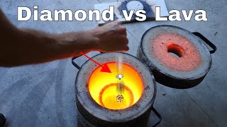 Dropping a Real Diamond In Molten Lava—Will it Survive?