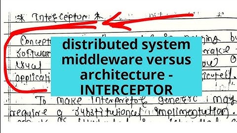 Distributed computing middleware versus architecture interception tutorial lecture pdf written notes