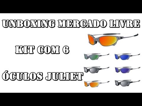 Unboxing kit com 6 óculos Juliet comprado do mercado livre - YouTube