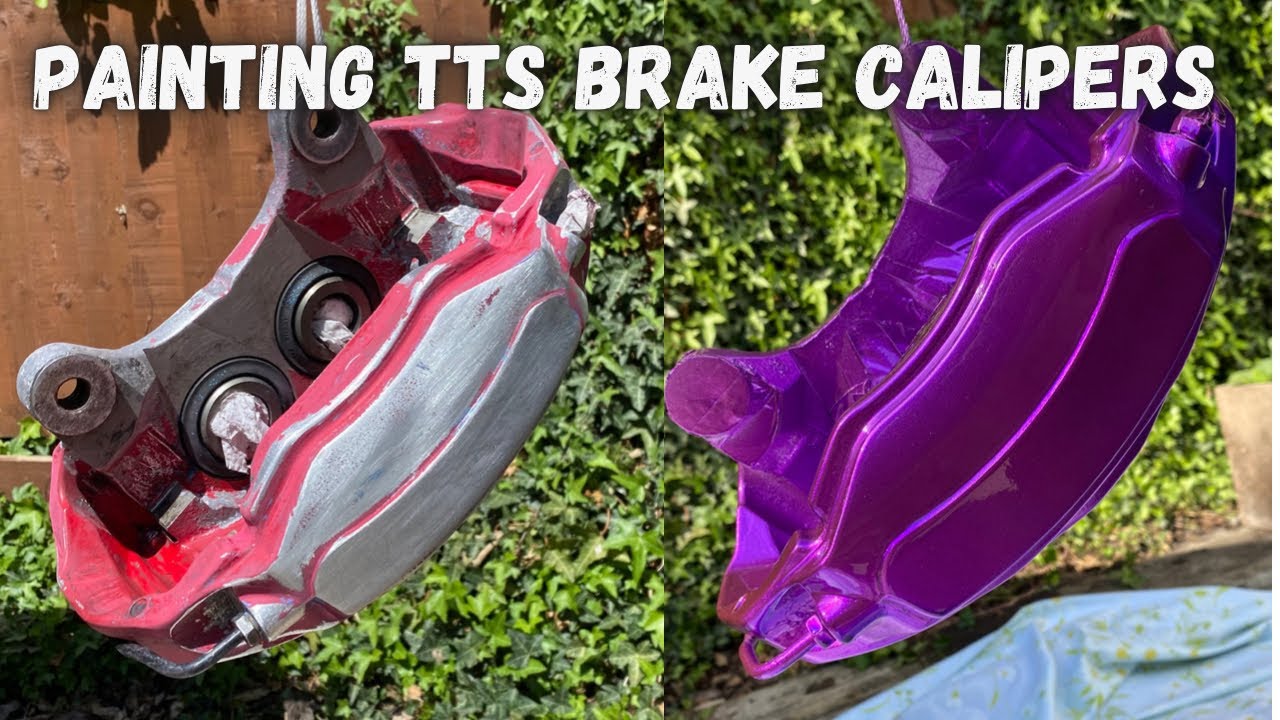 How to Paint Audi TTS MK3 4 Pot Brake Calipers a Candy colour. What