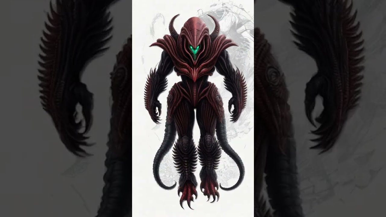 Used AI to create a Predator Alien hybrid monster - Predalien.