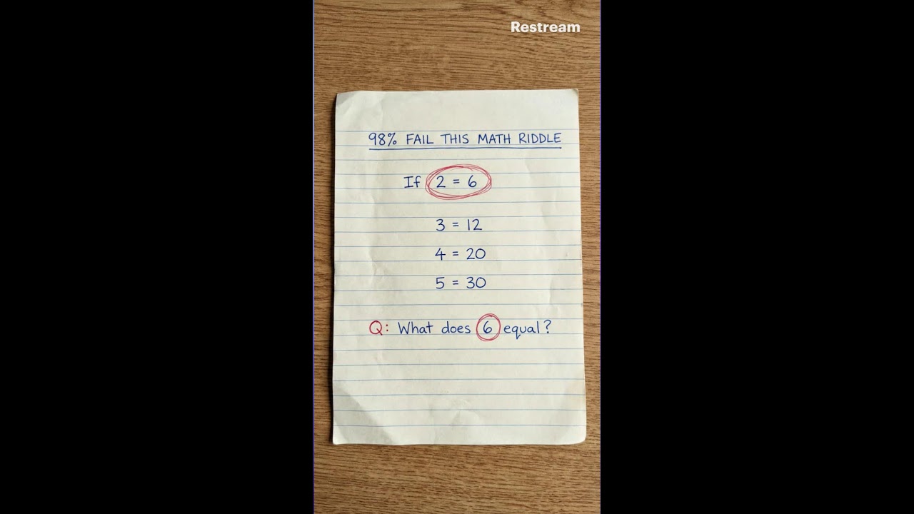 🔴  98% FAIL This Math Riddle! Can You Solve It? (Pattern Challenge)