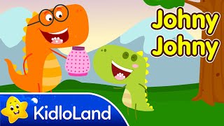 Johny Johny Yes Papa | Dubby Dino Song for Kids | Dinosaur Cartoon for Children | KidloLand