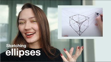 Circles sketch in perspective - EP 002 - sketching for industrial designers