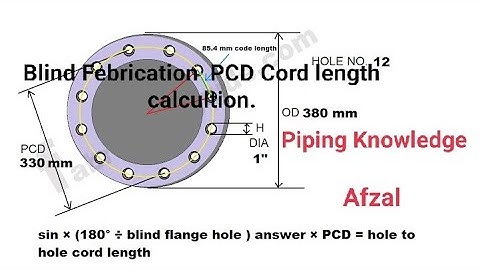 How to make Blind Flange. #PCD #Pitch circle Daimeter #Chord length #Flange #piping #refinary #oil.