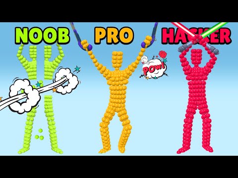 NOOB Vs PRO Vs HACKER In Angle Fight 3D Gameplay All Levels