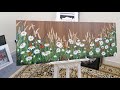 Summer Flowers On Plywood Sheet _Step by Step Acrylic Painting #4