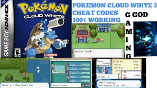 Pokémon cloud white 3 cheat codes 100% working for gba by gaming god