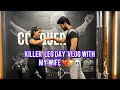 Killer leg day vlog with my wife 