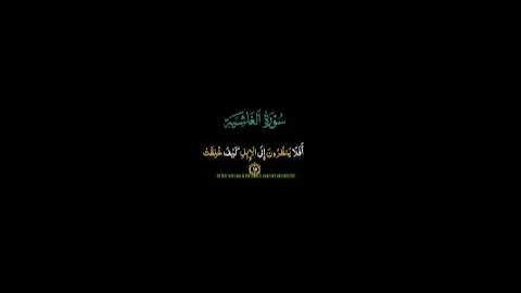 سورة الغاشية تلاوة خاشعة للقرأن الكريم 