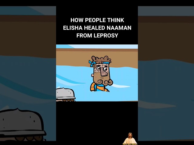 Elisha Healed Naaman from Leprosy #shorts #bible #christianity class=