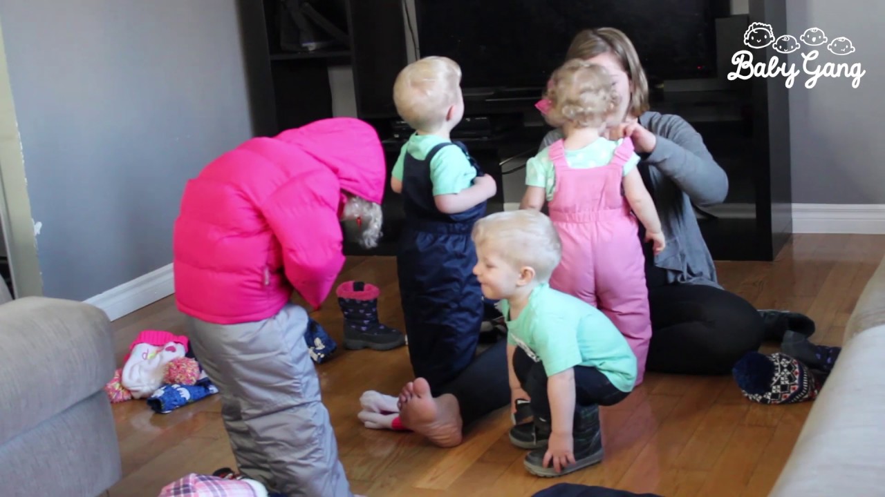 Mom vs Triplets + Toddler WINTER