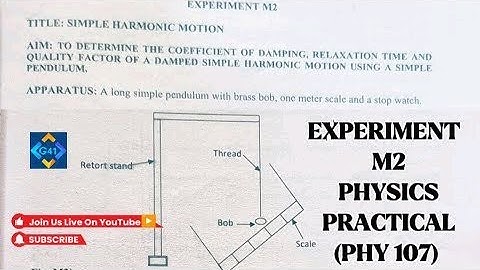 GMAETS —41 is live! EXPERIMENT M2– HOW TO CARRYOUT THE PRACTICAL AND GET VALUES