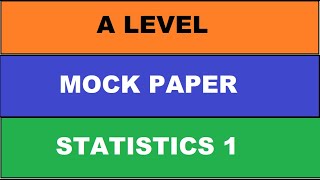 Guided Solution Mock Paper Statistics 1 CIE 9709
