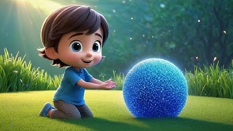 four bouncy balls go big and small | size comparison song for kids | fun opposites rhyme with motion