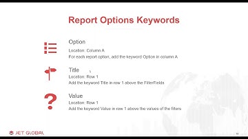 February 2019 - "Filter Fever"...Working with Report Options