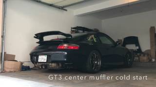 GT3 center muffler on 996 c2