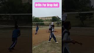 Drills for Digging Drop Ball in Volleyball 🏐 | UnderHand pass | Diving | Single Hand pass #views #pe