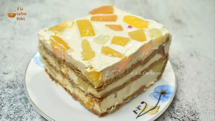 FRUIT COCKTAIL GRAHAM CAKE | 3 INGREDIENTS