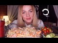 MUKBANG | Фетучини с креветками в сливочном соусе | Pasta не ASMR