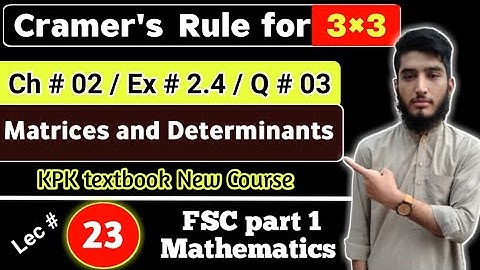 Solve linear system by Cramer