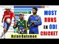 Top 10 Asian Batsmen with Most Runs in ODI Cricket 1973 - 2021