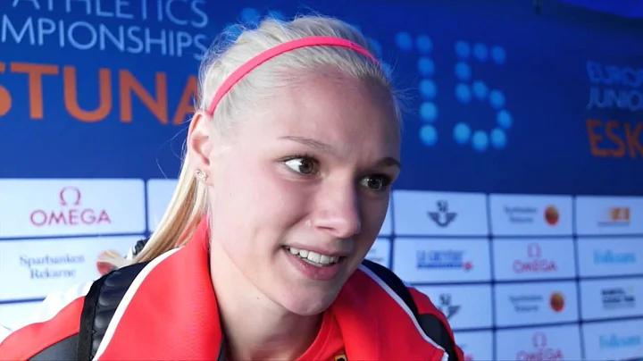 Lisa Mayer (GER) after winning Silver in the 100m