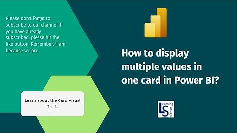 How to display multiple values in one card in Power BI?
