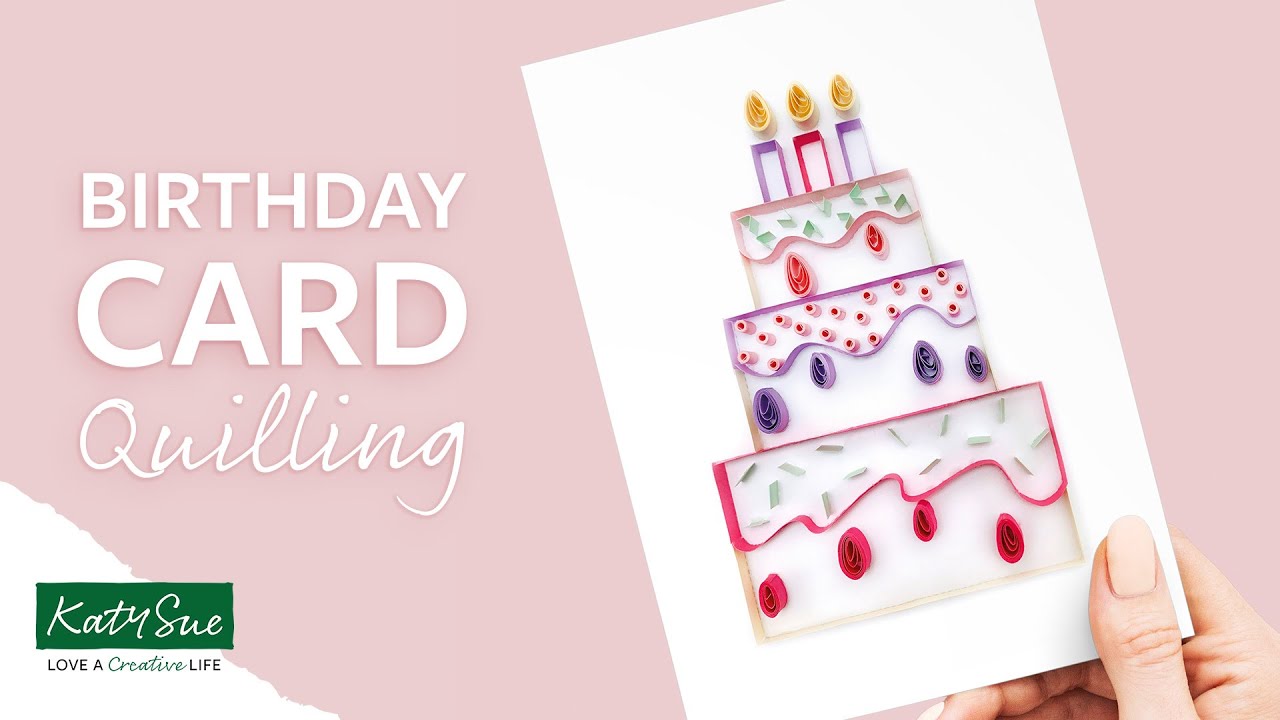 Birthday Card Guided Paper Quilling Kit - YouTube