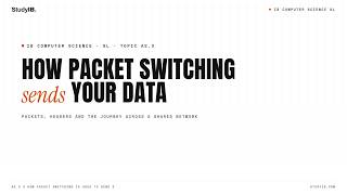 IB Computer Science SL 2027 A2.3.3 — Packet Switching