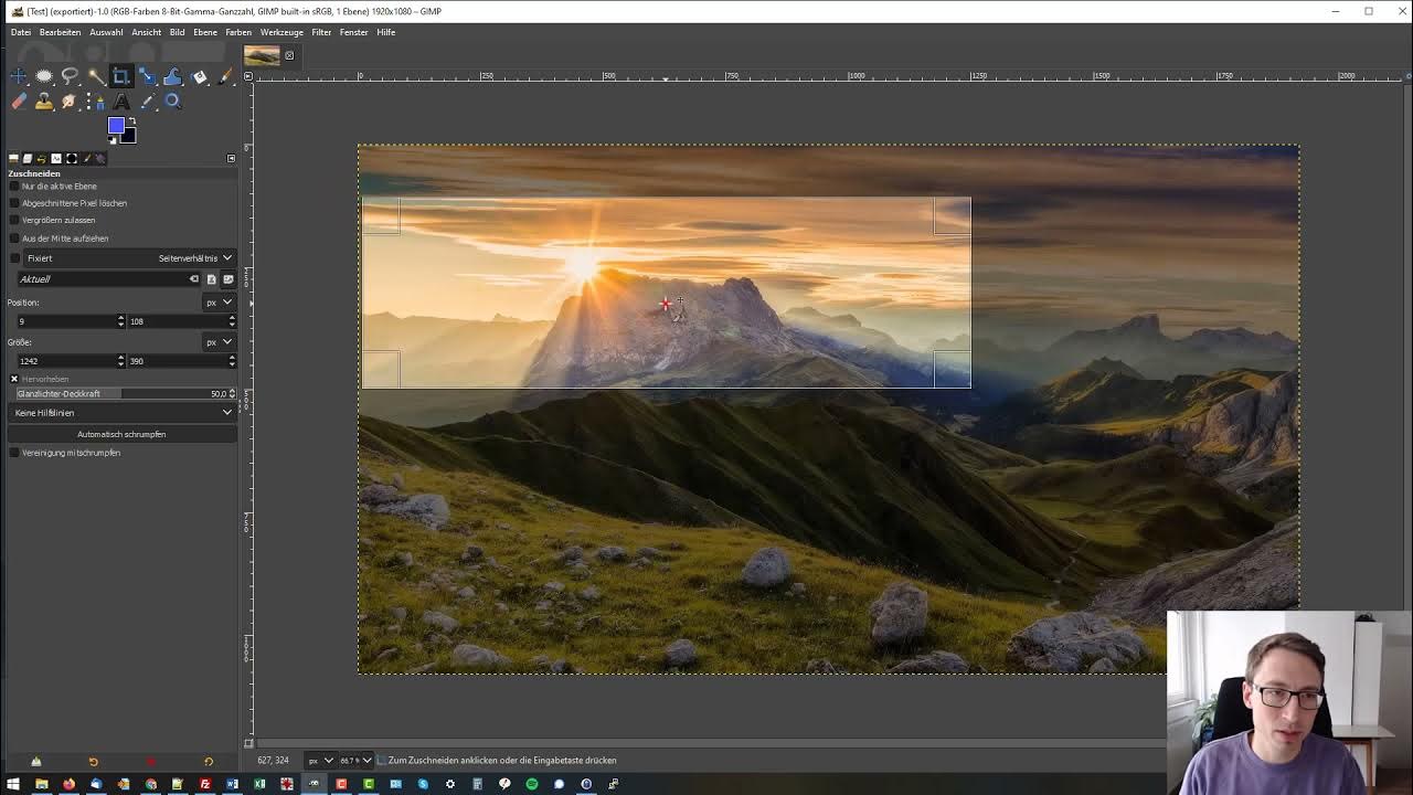 Bild auf bestimmte Größe zuschneiden / skalieren / verkleinern (mit