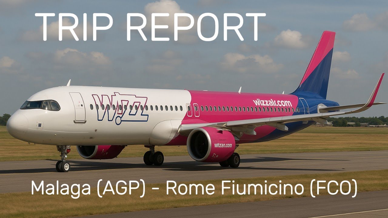 Wizz Air A321neo – Malaga to Rome FCO | Trip Report (Parallel Approach in Action!)
