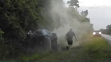 Video of SUV flying in air before crash caught on Owlcam
