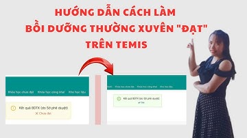 Hướng dẫn cách làm để BỒI DƯỠNG THƯỜNG XUYÊN trên Temis ĐẠT