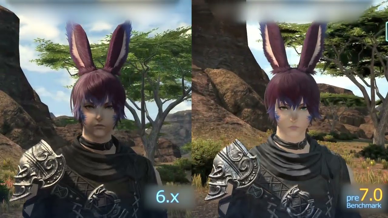 FFXIV Dawntrail Benchmark comparison (Male Viera) + Suggested improvements paintovers