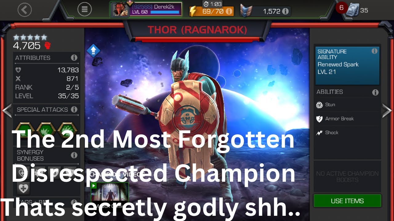 Thor rag the 2nd most under appreciated champion who is disrespected ...