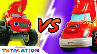 Big Rig Blaze Vs. Construction Crew Blaze Blaze And The Monster Machines Toys Toymation
