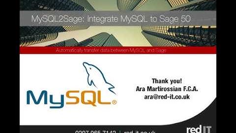 MySQL2Sage: How to import data from MySQL Server to Sage