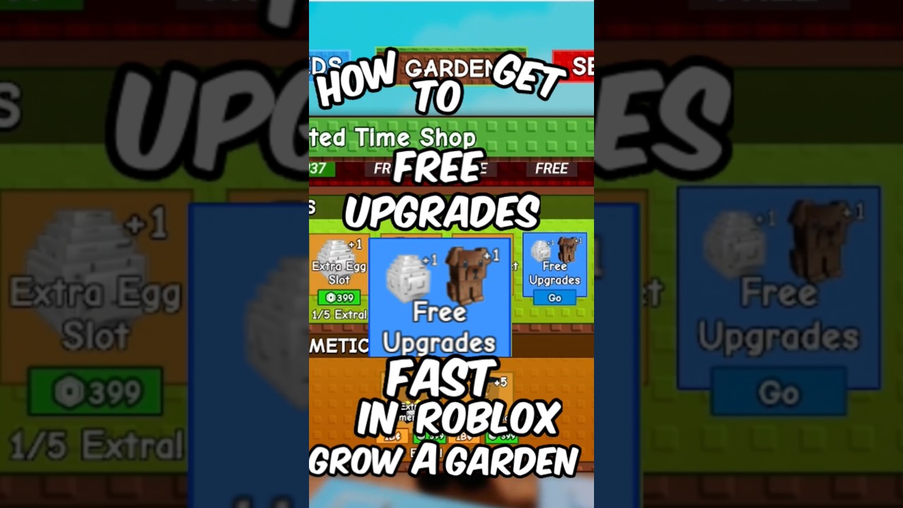 HOW TO GET FREE UPGRADES *FAST* IN ROBLOX GROW A GARDEN